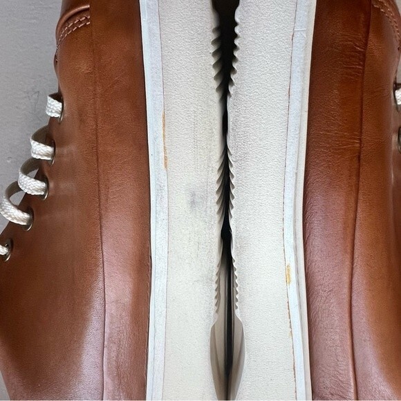 Samuel Hubbard Fast Burnished Tan Brown Leather Lace Up Sneaker Shoes Men’s 8 - Picture 8 of 16